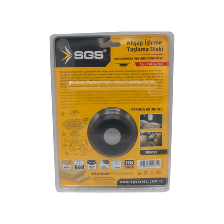 Disc plat de șlefuire și sculptare lemn SGS, 115 x 22.22 mm, 15000 rpm