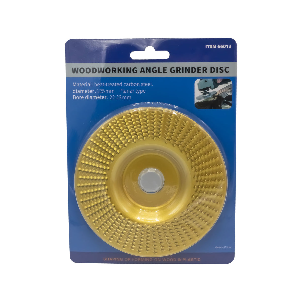 Disc raspă drept 125 x 22,23 mm, auriu (66013)