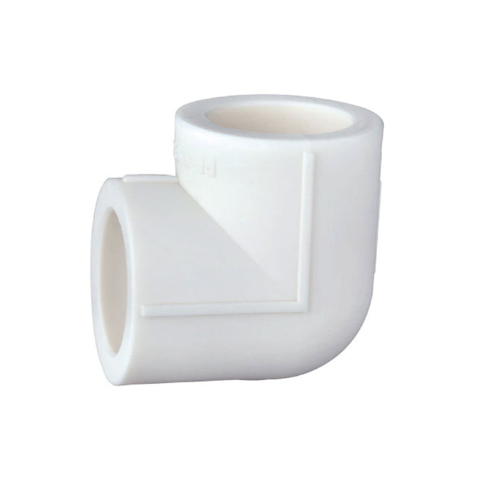 Cot PPR 90°, D 32 mm x 32 mm, alb