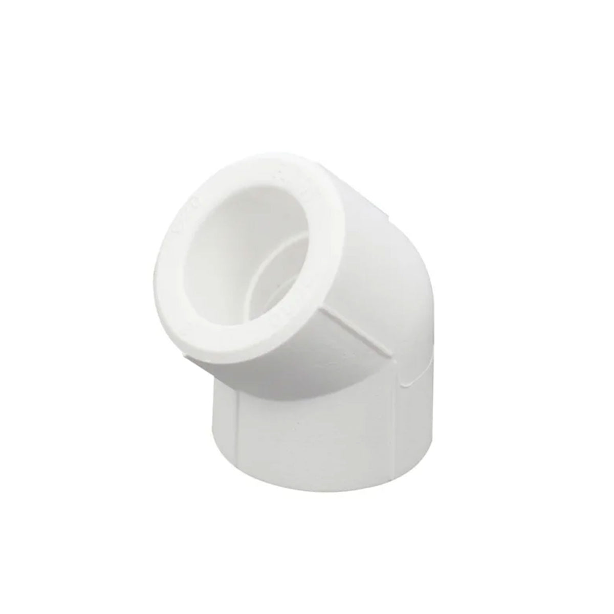 Cot PPR 45°, D 20 mm x 20 mm, alb
