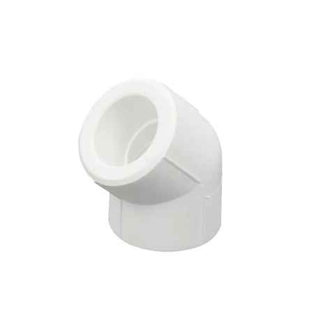 Cot PPR 45°, D 20 mm x 20 mm, alb