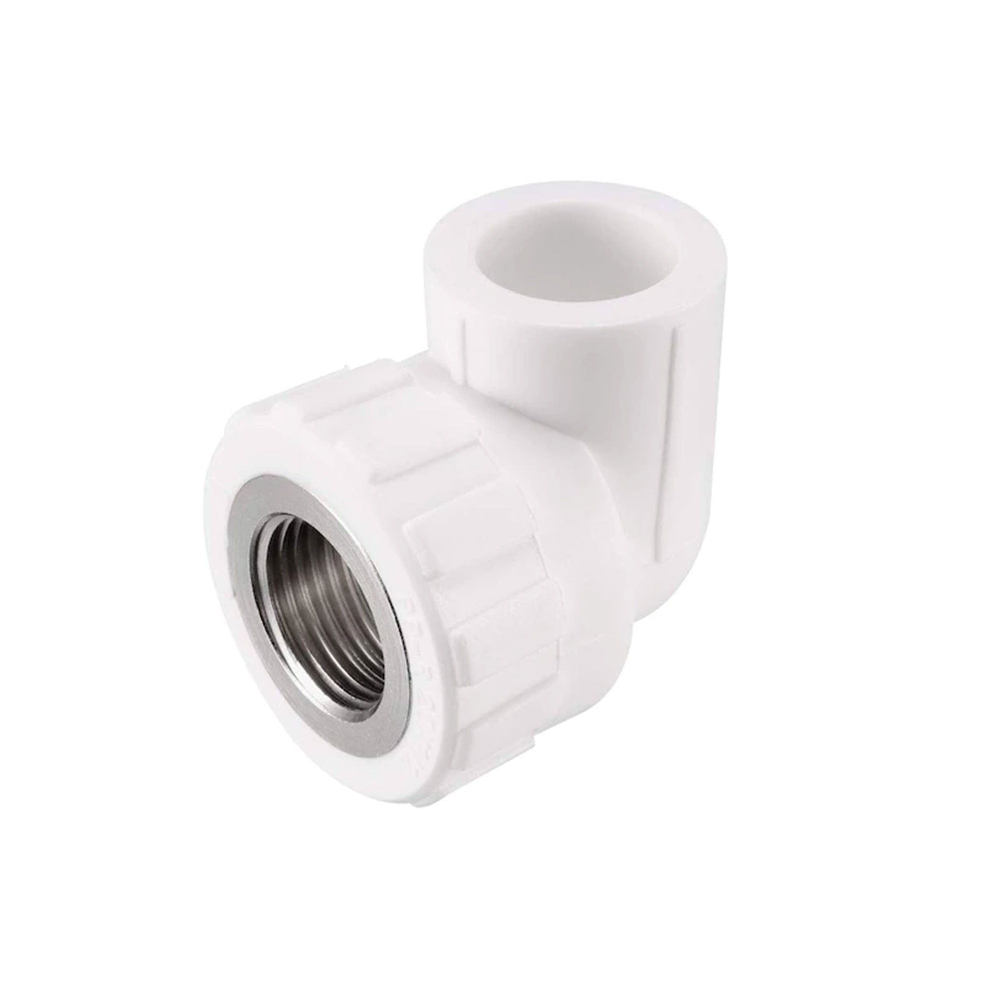 Cot PPR 90° cu filet interior, D 32 mm x 1", alb