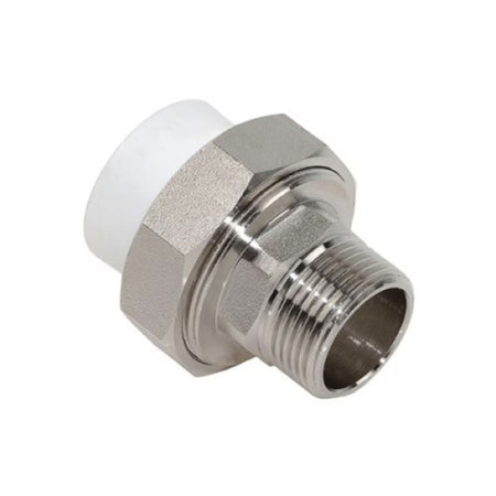 Racord olandez PPR D 25 mm x 3/4" cu filet metalic exterior
