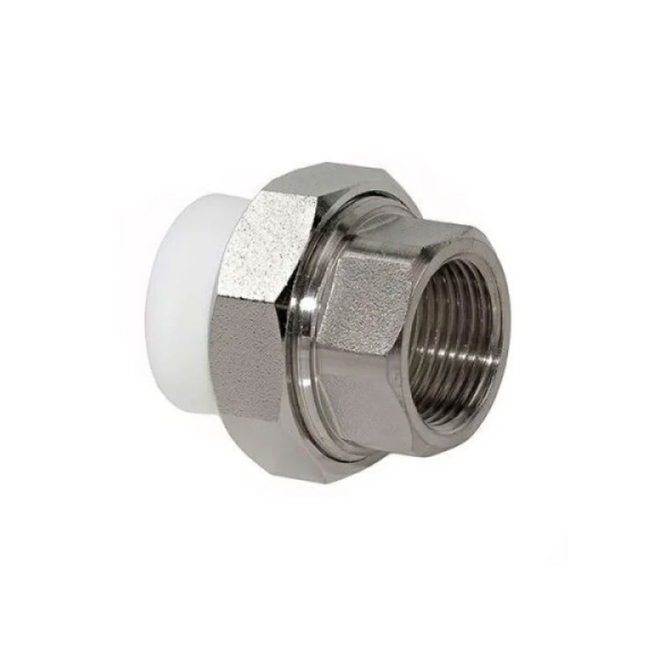 Racord olandez PPR D 32 mm x 1" cu filet metalic interior
