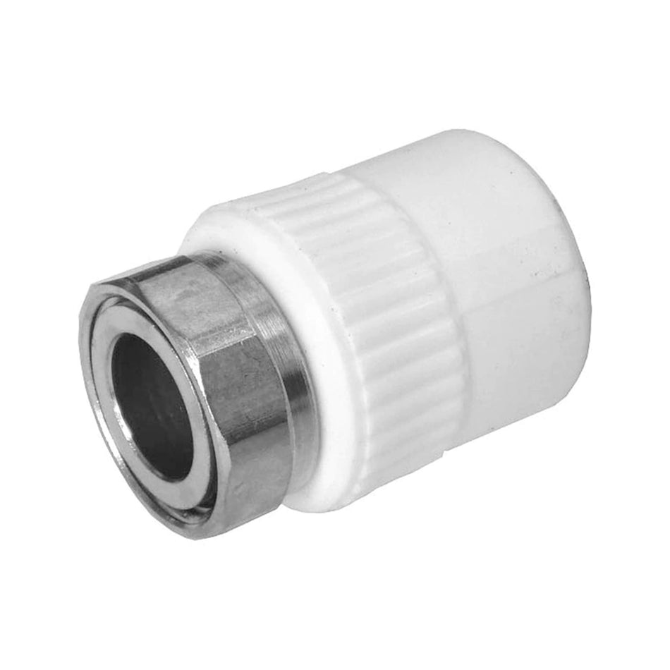 Racord semiolandez PPR cu filet interior, D 25 mm x 3/4", alb