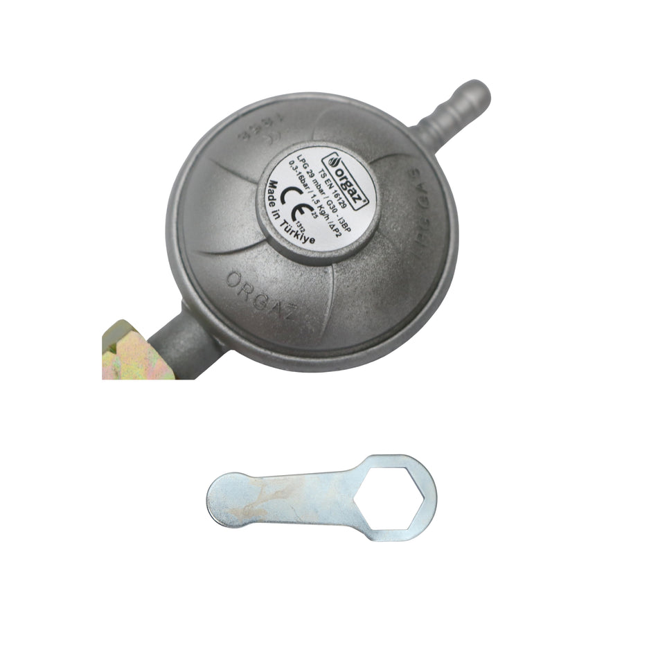 Regulator gaz GPL joasă presiune, 29 mbar, 1,5 kg/h, Orgaz 300-11