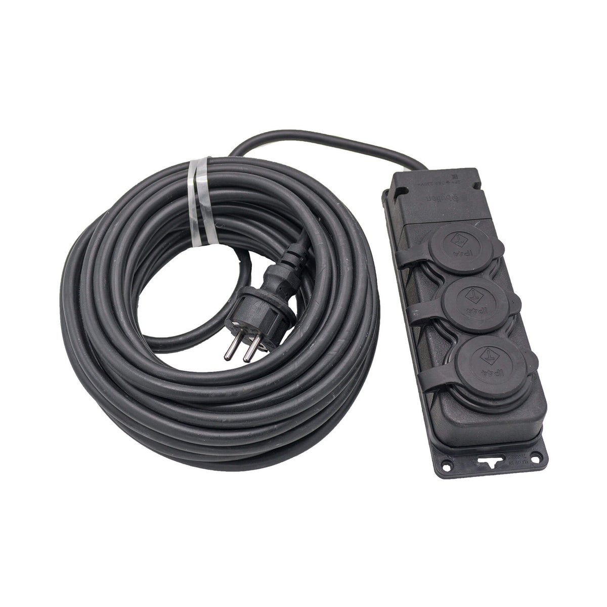 Prelungitor 3 prize 10 m, 3 x 2,5 mm², negru, Bylion