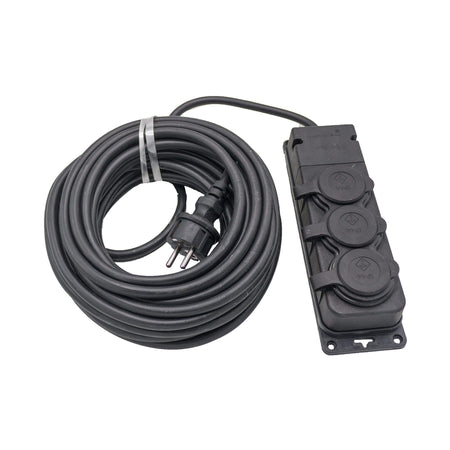 Prelungitor 3 prize 10 m, 3 x 2,5 mm², negru, Bylion