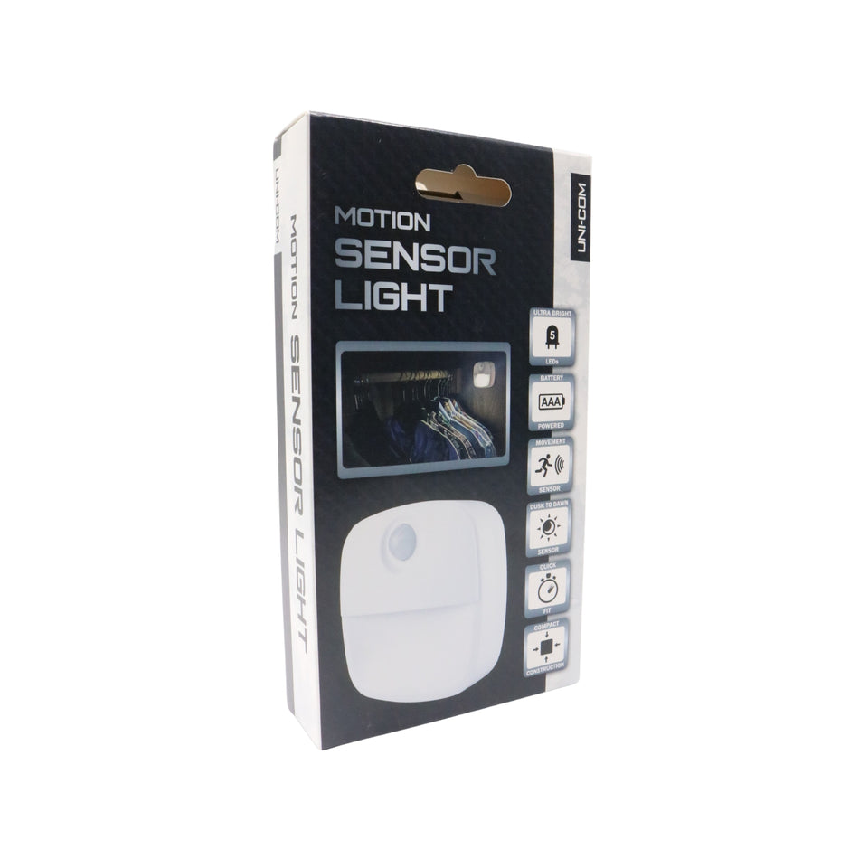 Lampă LED cu senzor de mișcare Uni-Com, 5 LED-uri, alb/cald