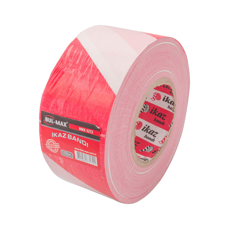 Bandă semnalizare roșu-alb 55 mm x 500 m BULMAX – BMX3272