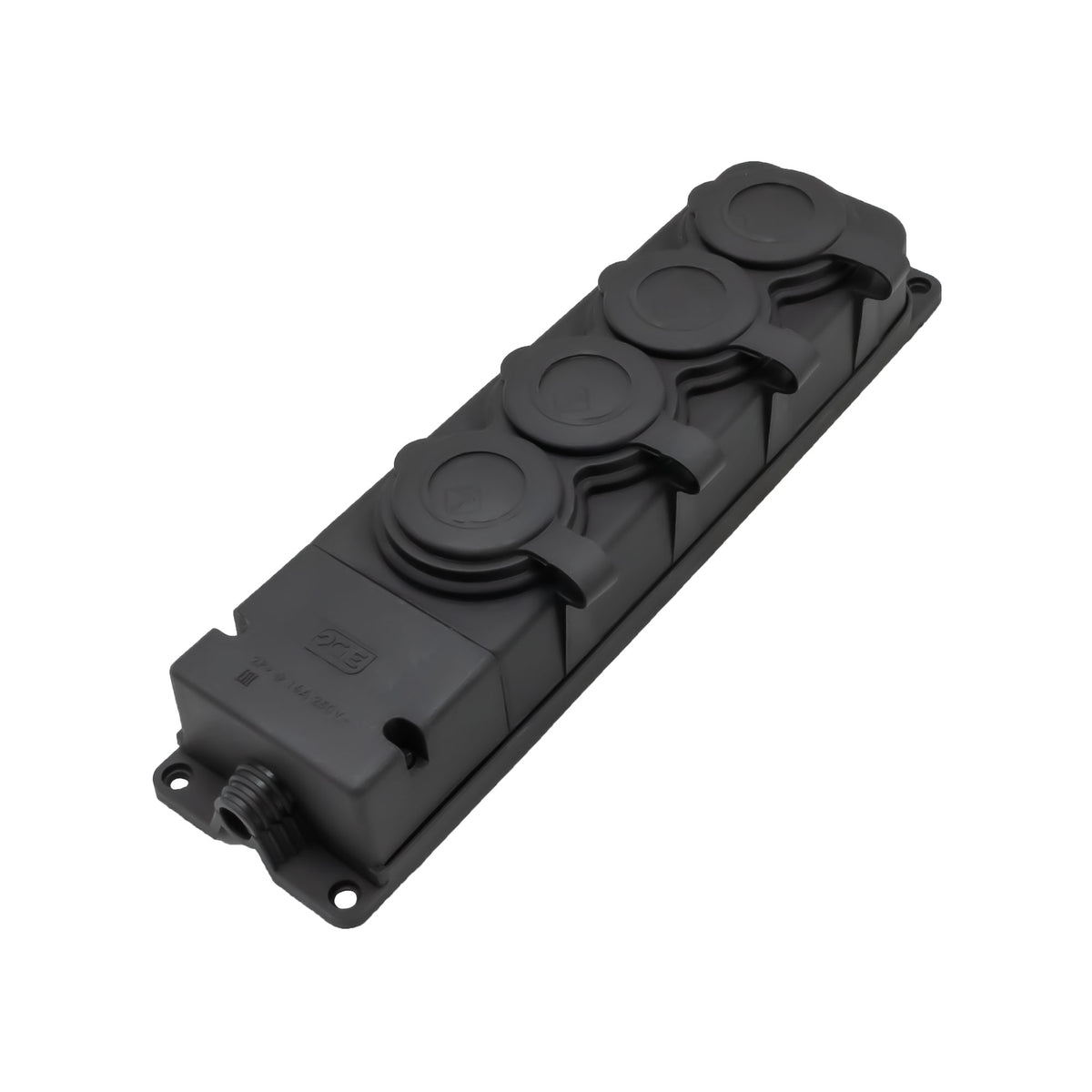 Cap prelungitor 4 prize IP44 negru, BYLION – 4KMP
