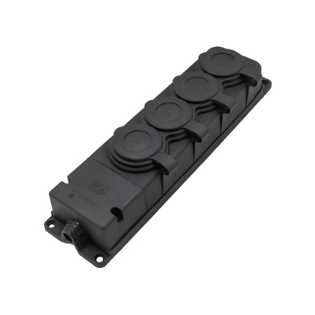 Cap prelungitor 4 prize IP44 negru, BYLION – 4KMP