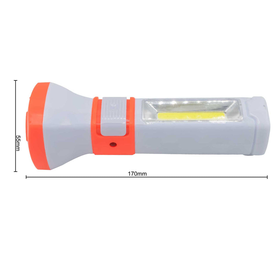 Lanterna led cu incarcare soalara sau la priza, 2 surse de lumina, baterie 400mAH, model-HEL-2118T