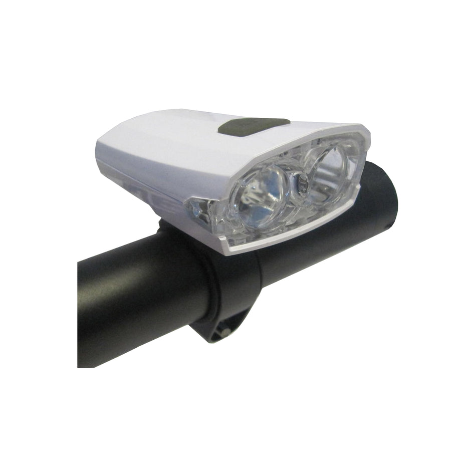 Lampă frontală pentru bicicletă Uni-Com, reîncărcabilă USB, 2 LED-uri, 3 moduri