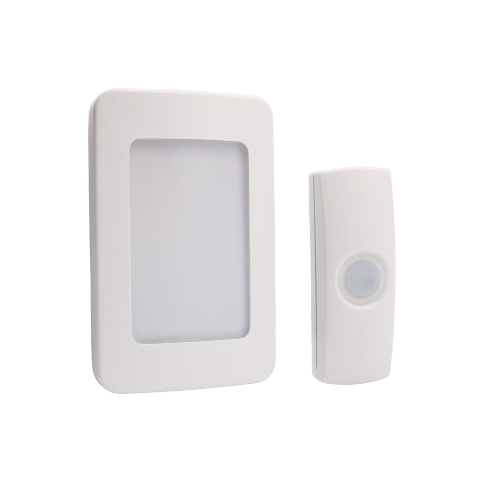 Sonerie wireless UNI-COM, cu LED și senzor de întuneric, 120 m, 85 dB, 5020/5041, CADOU INCLUS – Adaptor universal