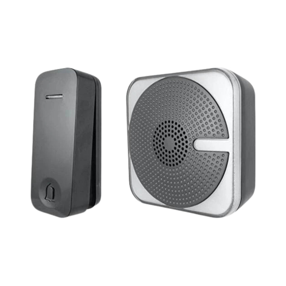 Sonerie wireless UNI-COM Smart Chime 5397, cu buton cinetic, alimentare la priză, 100 m, 85 dB, CADOU INCLUS – Adaptor universal