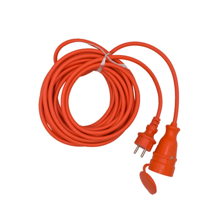 Prelungitor cuplă 10 m, 3 x 1,5 mm², IP44, portocaliu, Bylion
