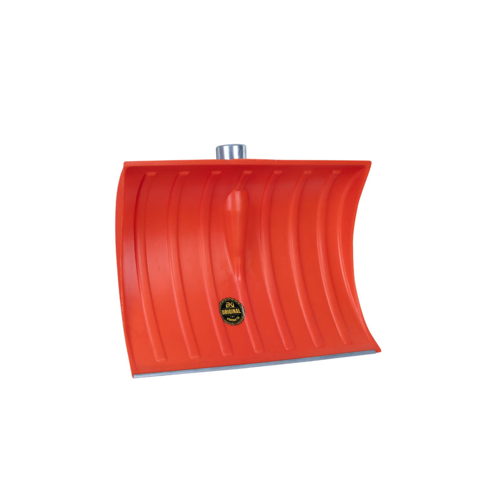 Lopată plastic portocalie întărită cu inel și bord metalic, 958 g, 370 x 460 mm
