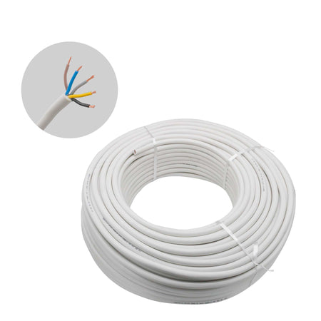 Cablu electric 5G x 2,5 mm², H05VV-F (MYYM), 100 m, alb