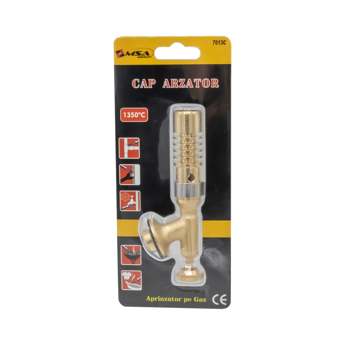 Cap arzător pe gaz din alamă 1350°C pentru butelie, model 7013C – MSA3191
