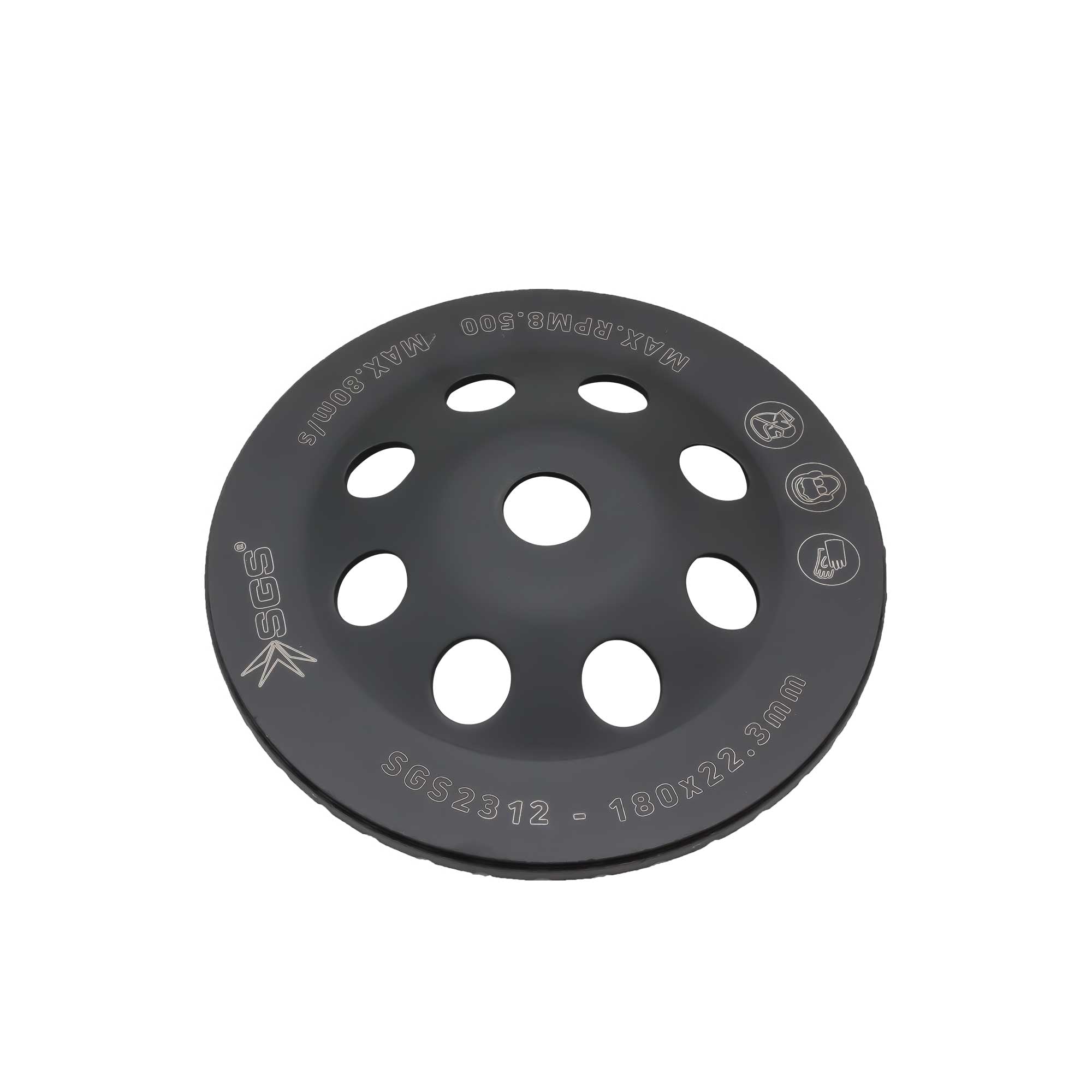 Disc cupă diamantat turbo Ø180 mm pentru beton, granit, marmură, piatră – SGS2312