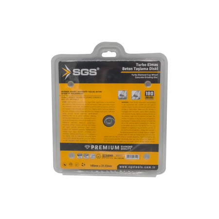 Disc cupă diamantat turbo Ø180 mm pentru beton, granit, marmură, piatră – SGS2312