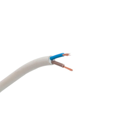 Cablu electric 2 x 0,75 mm², H05VV-F (MYYM), 100 m, alb