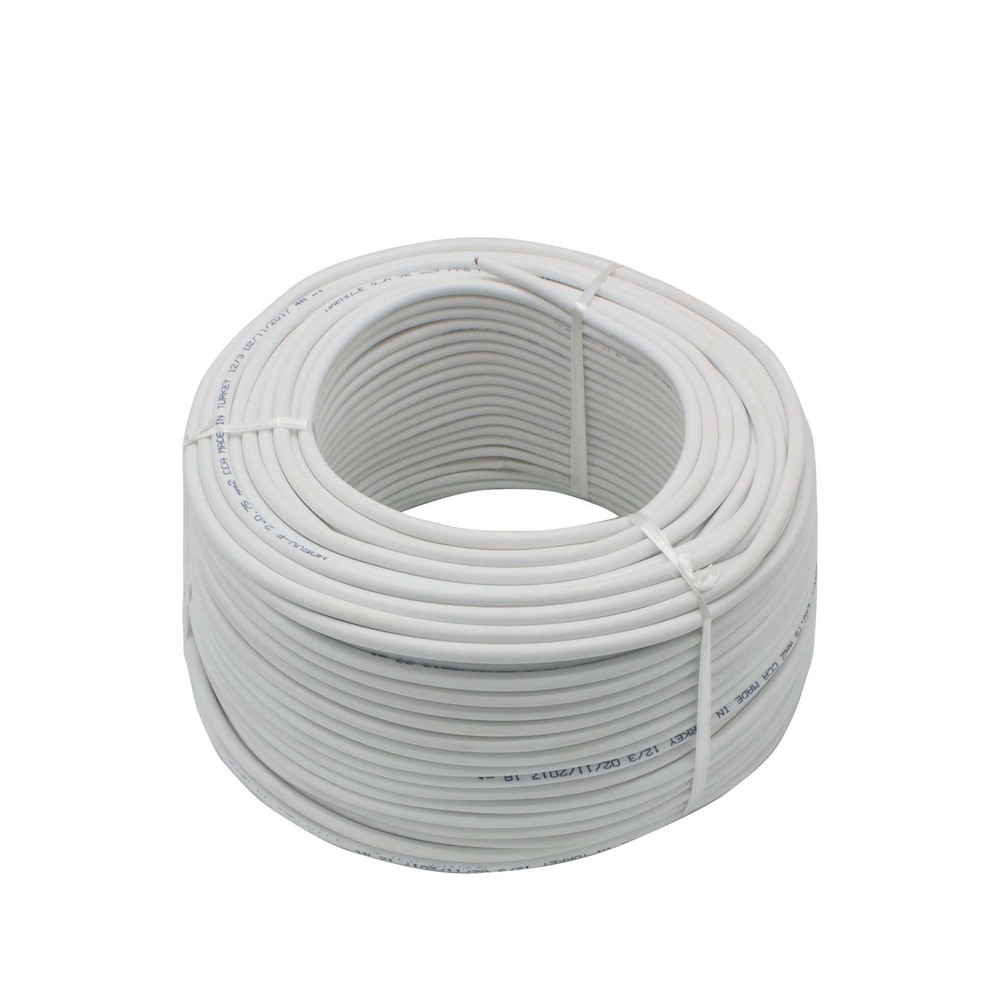 Cablu electric 2 x 0,75 mm², H05VV-F (MYYM), 100 m, alb