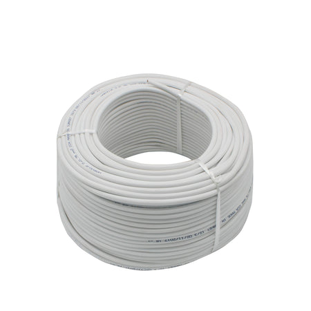 Cablu electric 2 x 0,75 mm², H05VV-F (MYYM), 100 m, alb