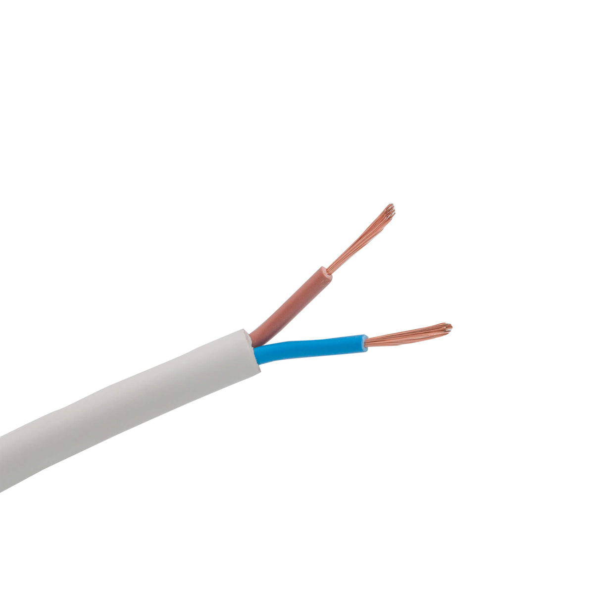 Cablu electric 2 x 1,5 mm², H05VV-F (MYYM), 100 m, alb