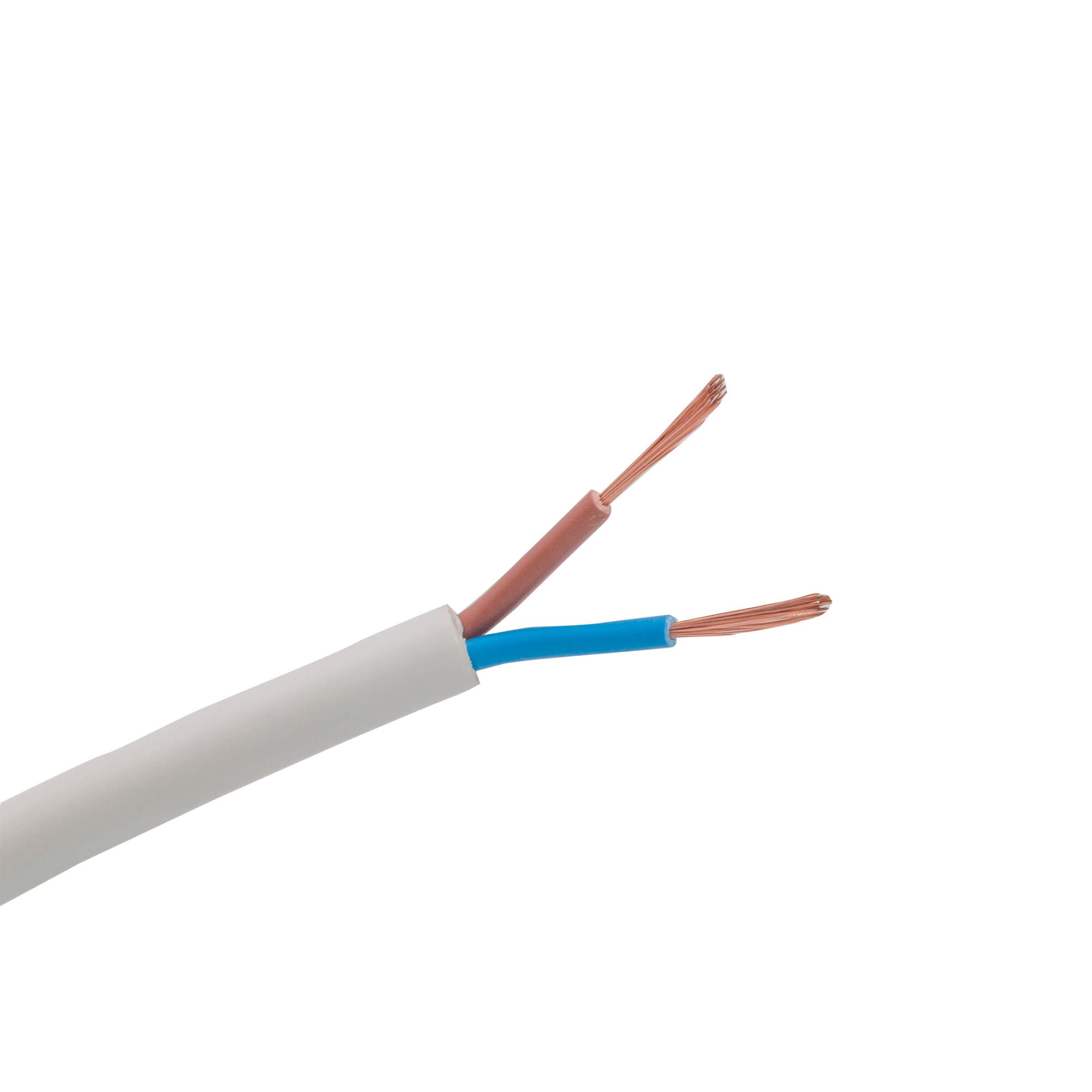Cablu electric 2 x 1,5 mm², H05VV-F (MYYM), 100 m, alb