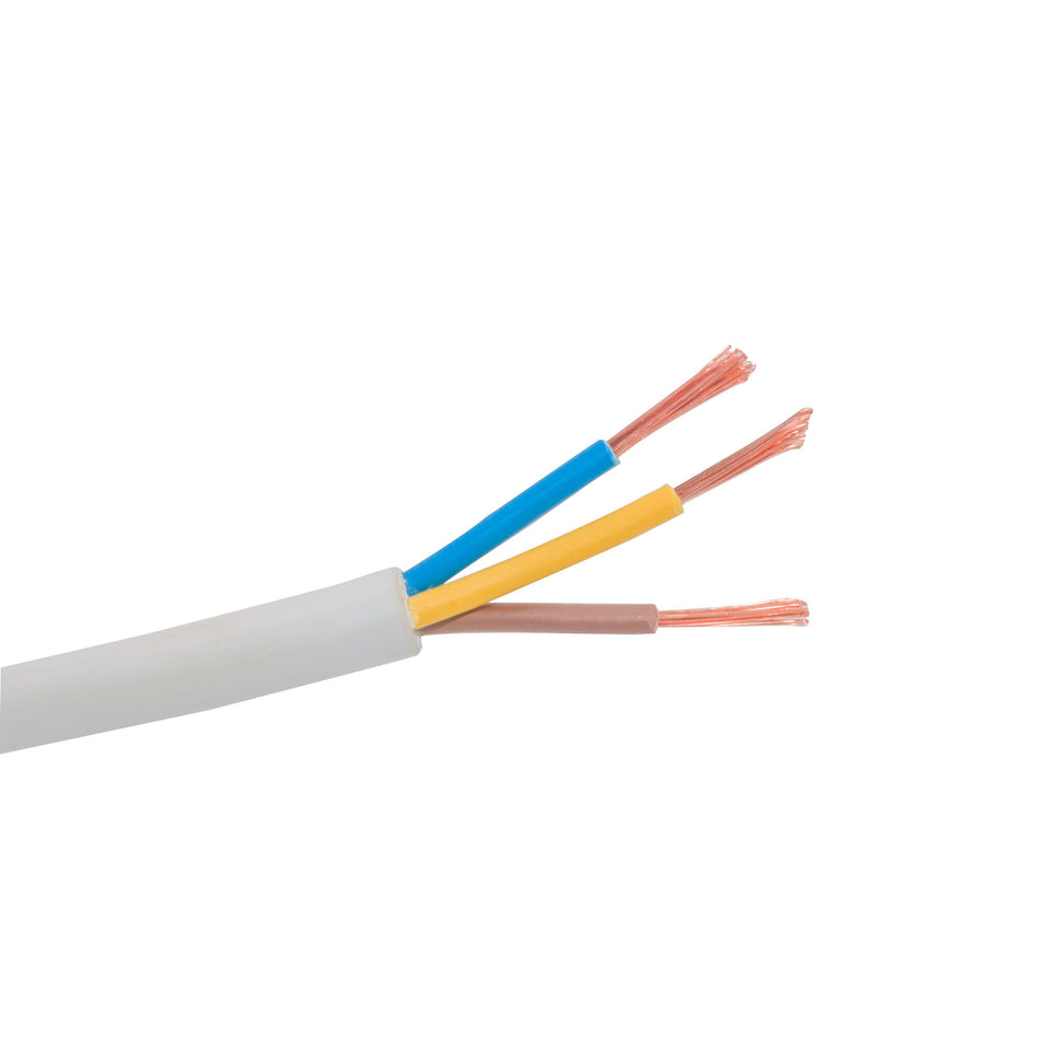Cablu electric 3 x 1,5 mm², H05VV-F (MYYM), 100 m, alb