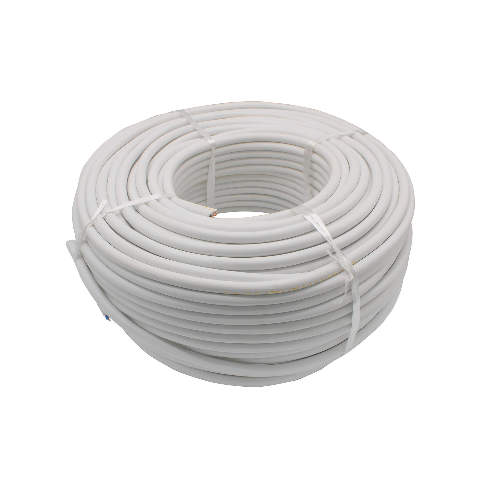 Cablu electric 4 x 2,5 mm², H05VV-F (MYYM), 100 m, alb