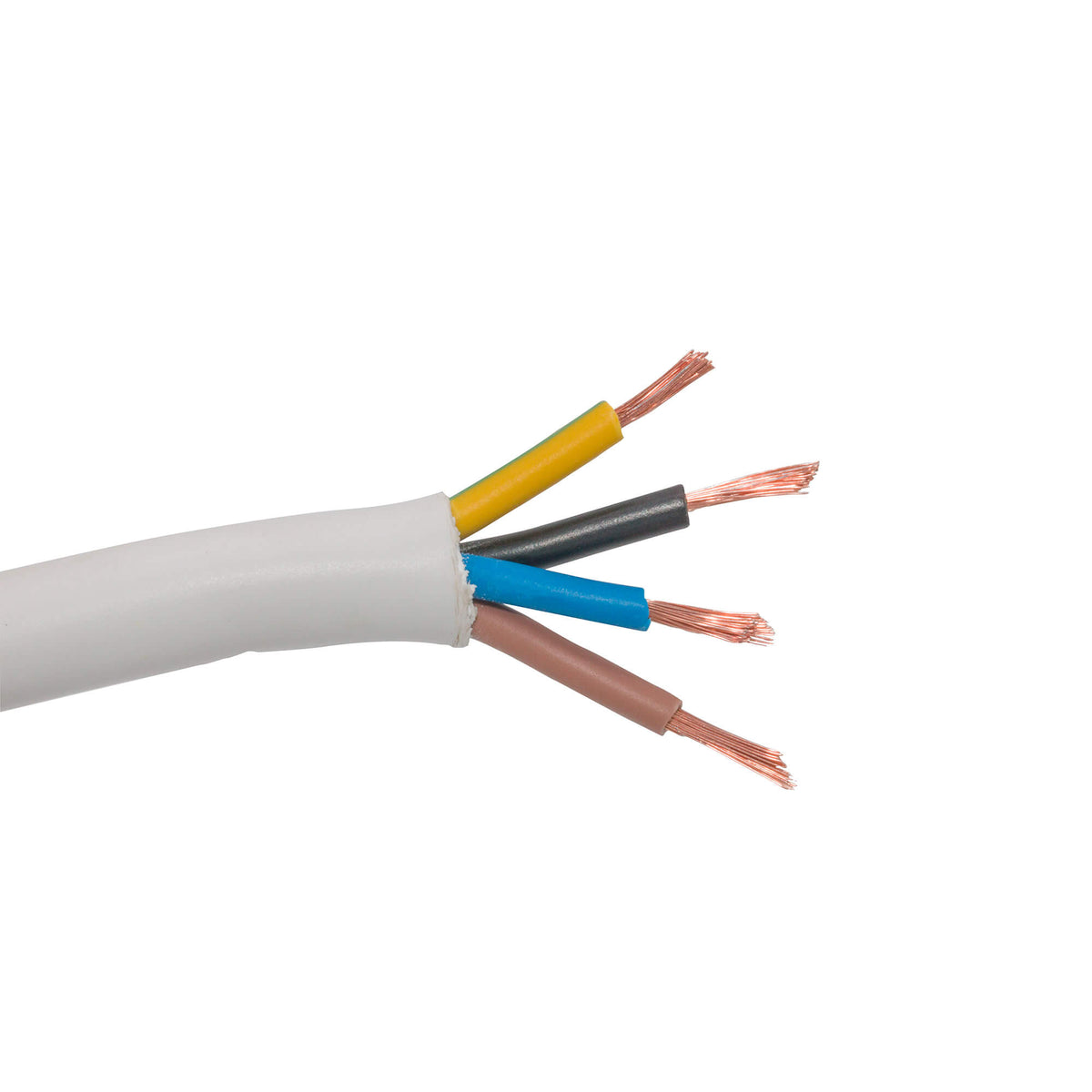 Cablu electric 4 x 2,5 mm², H05VV-F (MYYM), 100 m, alb