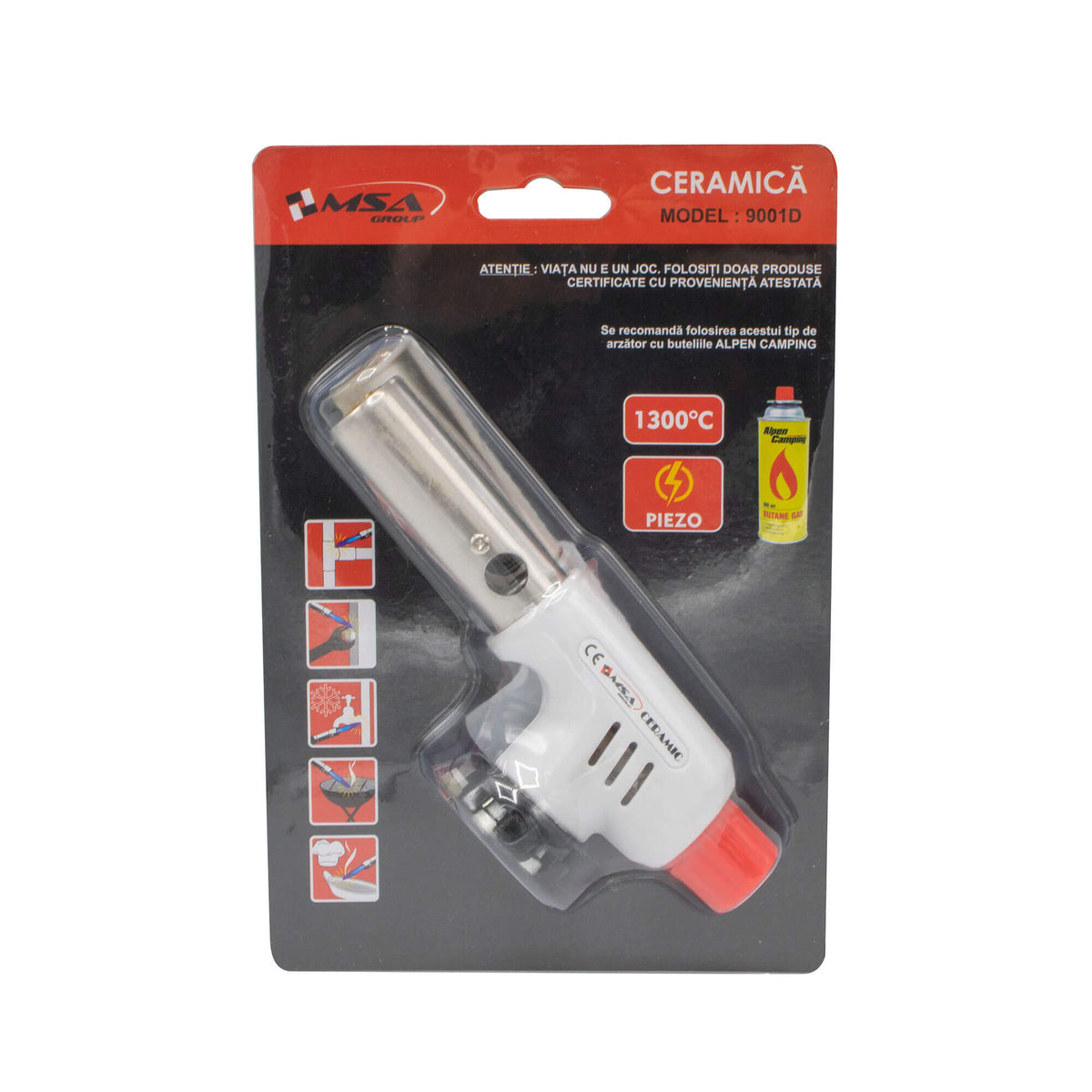 Cap arzător gaz duză ceramică cu aprindere piezo model 9001D – MSA1372