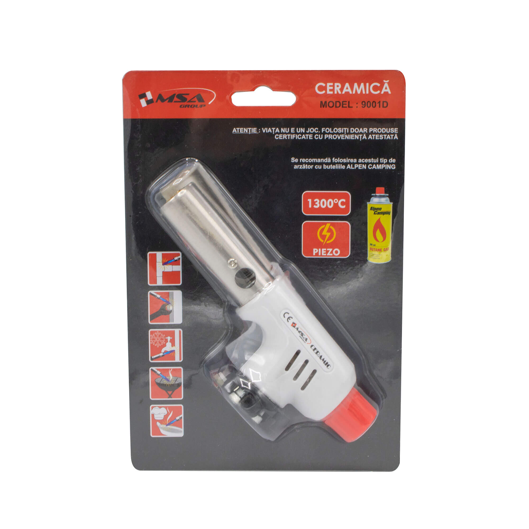 Cap arzător gaz duză ceramică cu aprindere piezo model 9001D – MSA1372