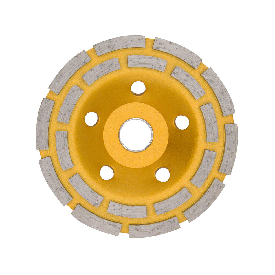 Disc diamantat șlefuire 125x22.2 mm, segmente duble drepte, pentru polizor unghiular