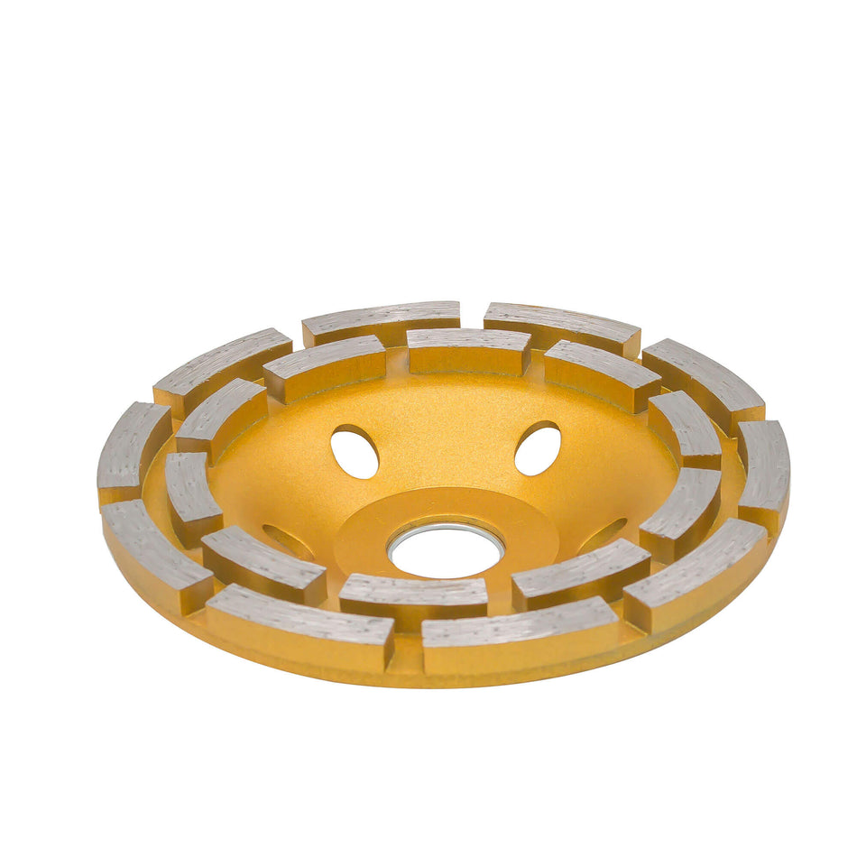 Disc diamantat șlefuire 125x22.2 mm, segmente duble drepte, pentru polizor unghiular