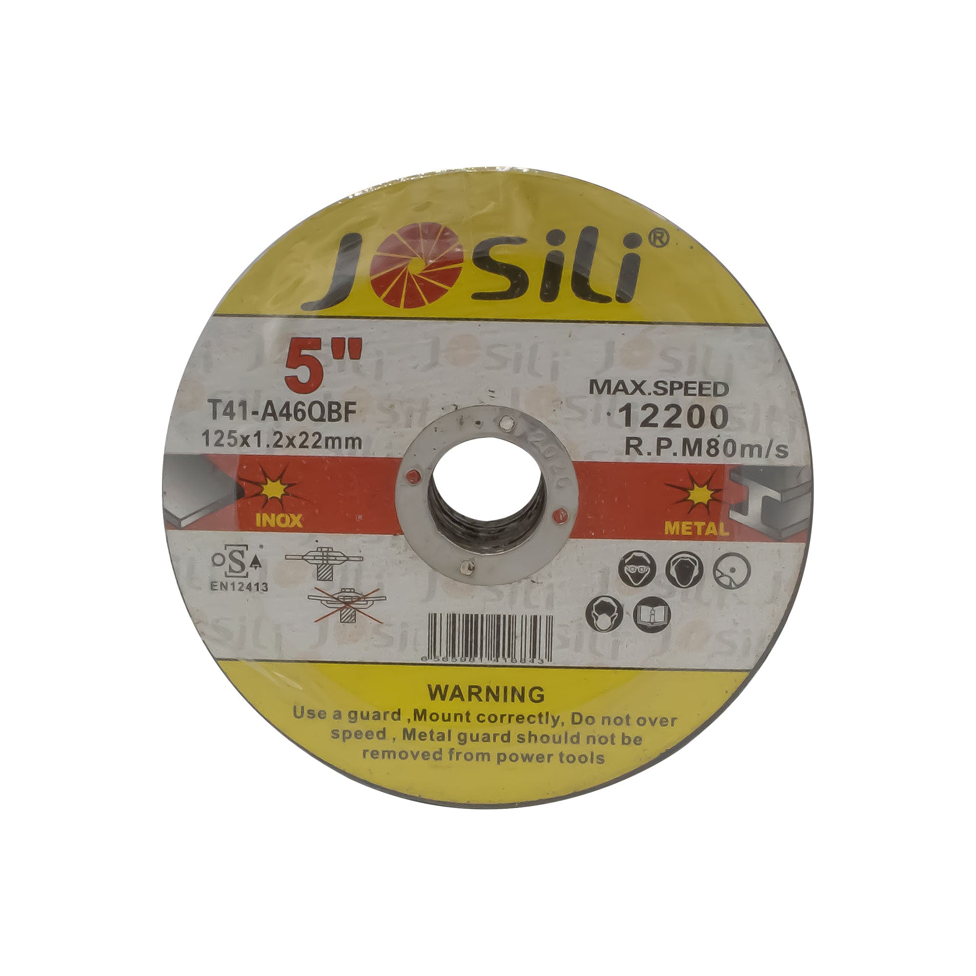 Disc abraziv pentru debitat metale sau inox, 125x1.2mm, JOSILI