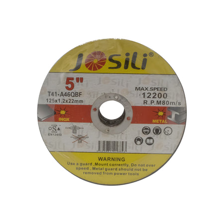 Disc abraziv pentru debitat metale sau inox, 125x1.2mm, JOSILI