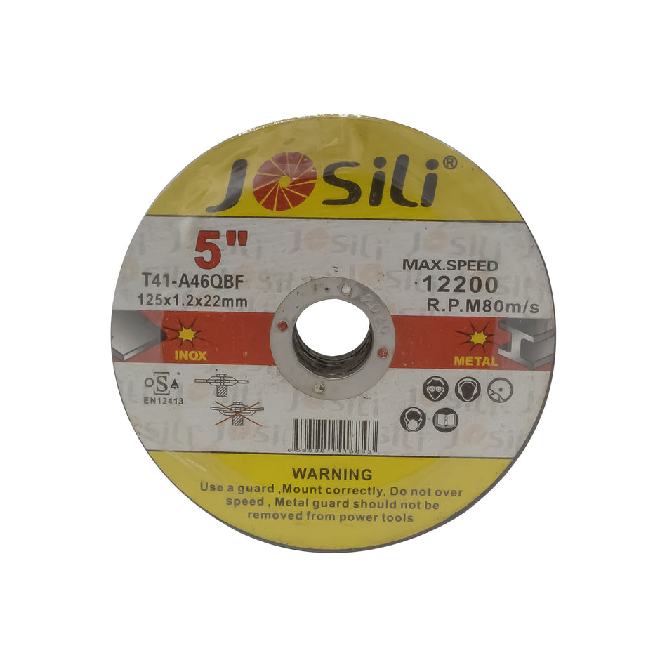Disc abraziv pentru debitat metale sau inox, 125x1.2mm, JOSILI