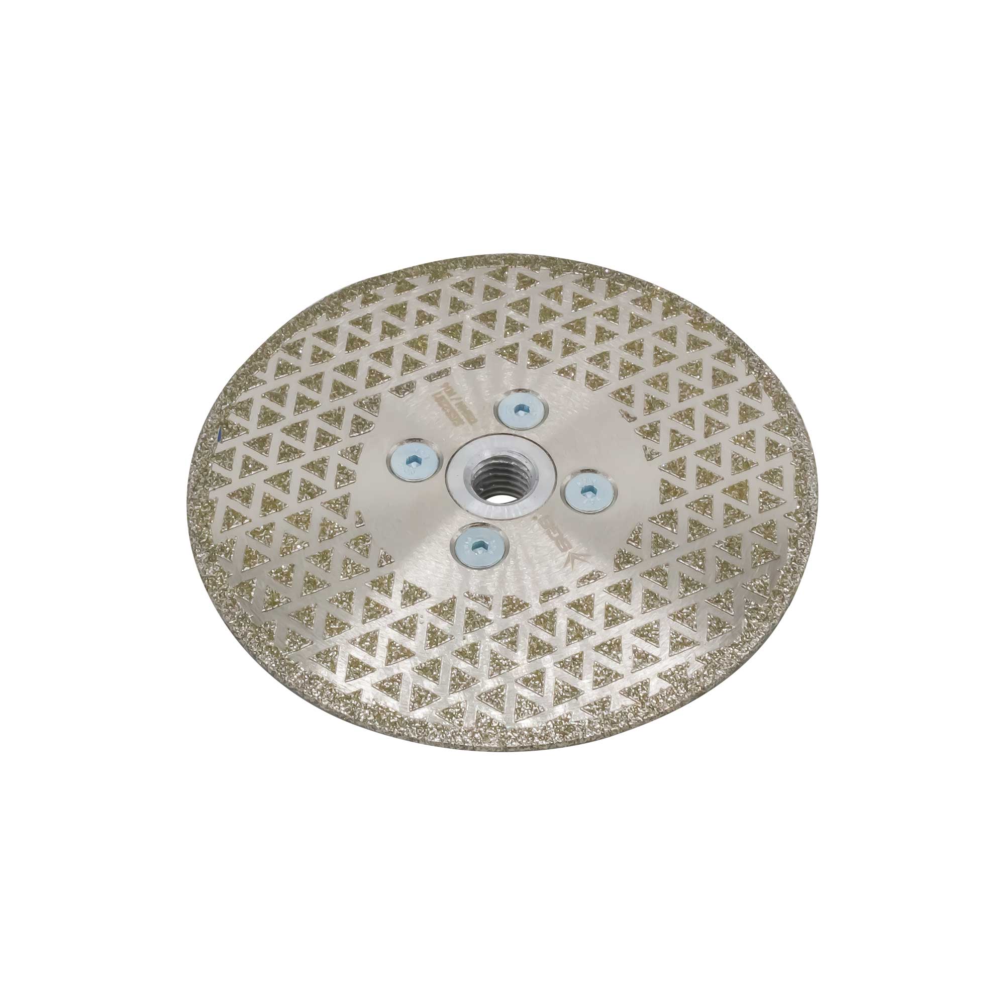 Disc diamantat electroplacat SGS cu flanșă M14, pentru marmură, granit, piatră și cuarț – 125 x 2,5 x 22,23 mm
