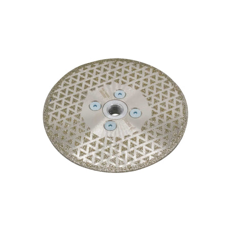 Disc diamantat electroplacat SGS cu flanșă M14, pentru marmură, granit, piatră și cuarț – 125 x 2,5 x 22,23 mm