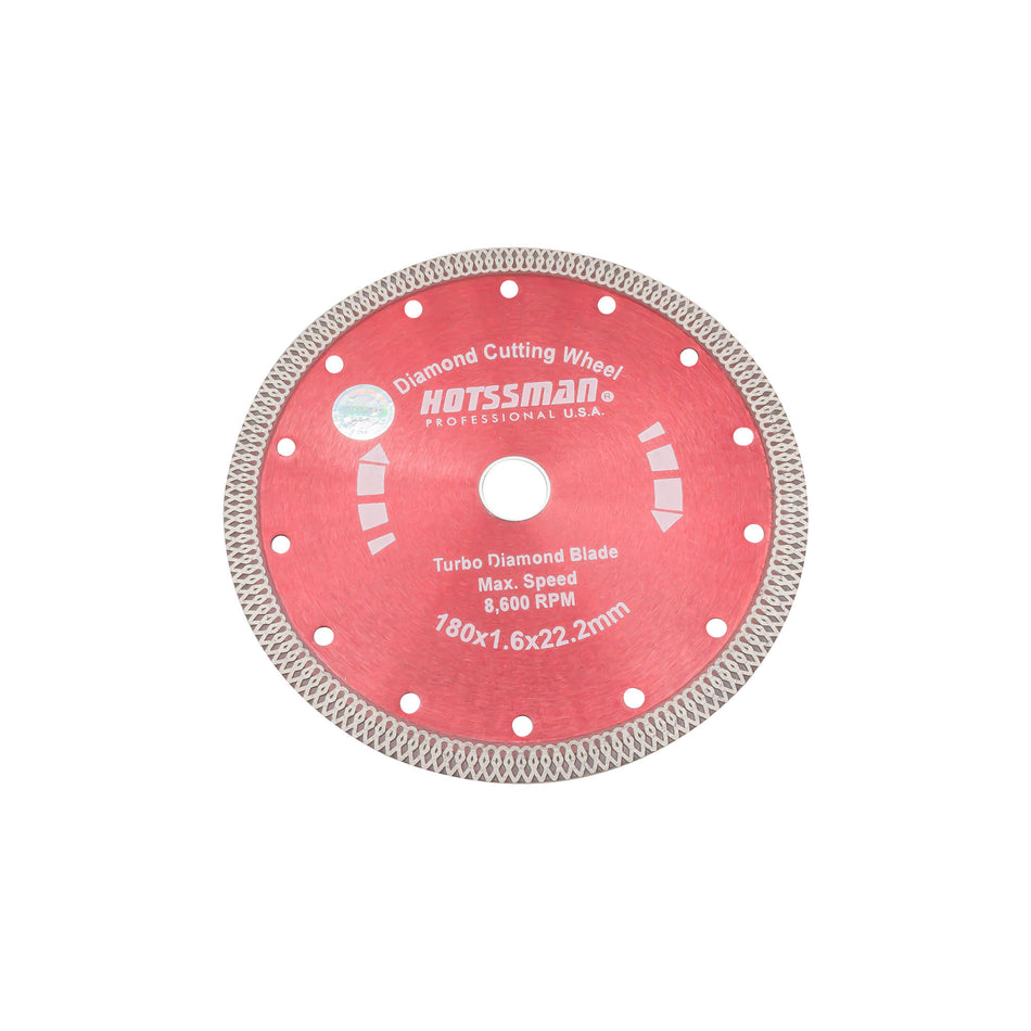 Disc Diamantat Turbo pentru Ceramică 180 x 1,6 x 22,2 mm – HOTSSMAN Professional U.S.A.