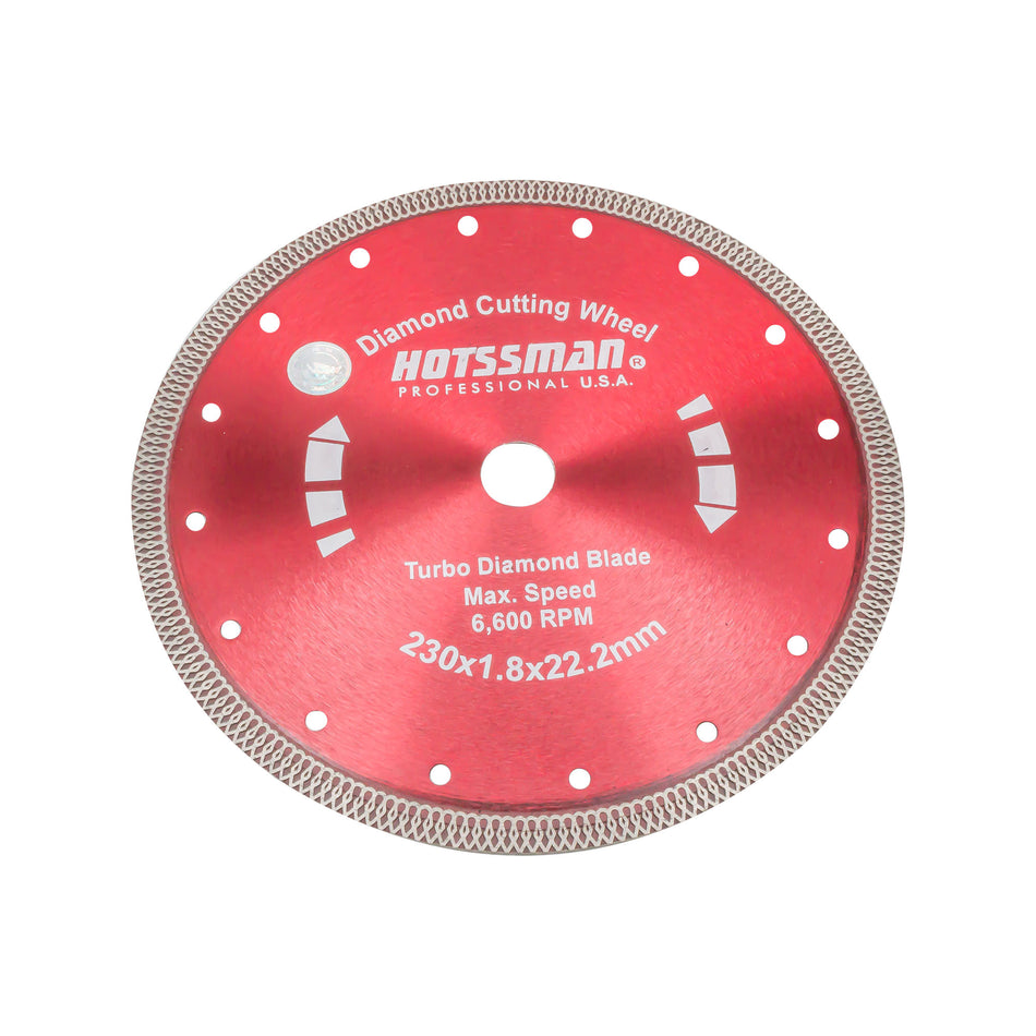 Disc Diamantat Turbo pentru Ceramică 230 x 1,8 x 22,2 mm – HOTSSMAN Professional U.S.A.