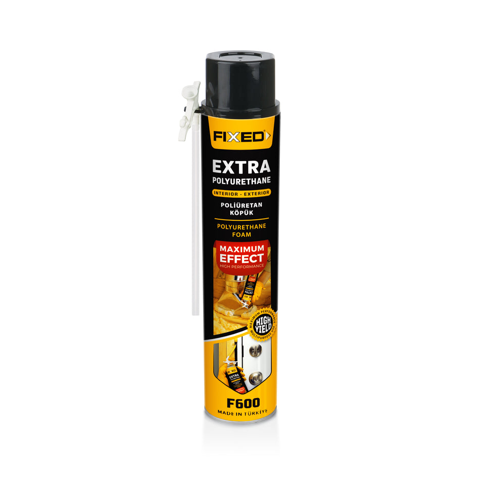 Spumă poliuretanică FIXED EXTRA, 600 g, utilizare manuală, interior/exterior