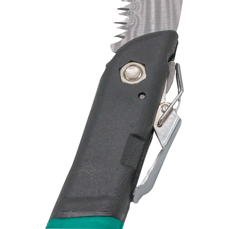 Fierăstrău pliabil pentru grădinărit, lamă curbată cu dinți tripli, mâner ergonomic, 390mm