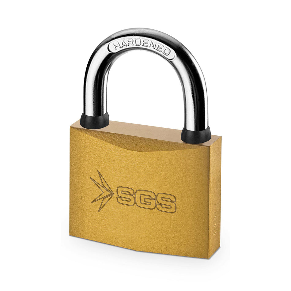 Lacăt galben din oțel 63 mm,  3 chei incluse, rezistent la coroziune – SGS1345