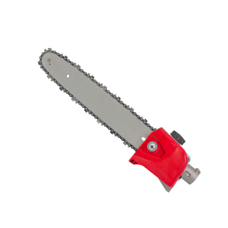 Adaptor pentru motocoasă cu lamă și lanț, tip drujbă, 28 mm, 9 caneluri, șină 30 cm