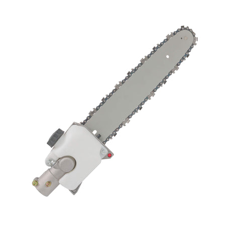 Adaptor pentru motocoasă cu lamă și lanț, tip drujbă, 28 mm, 9 caneluri, șină 30 cm